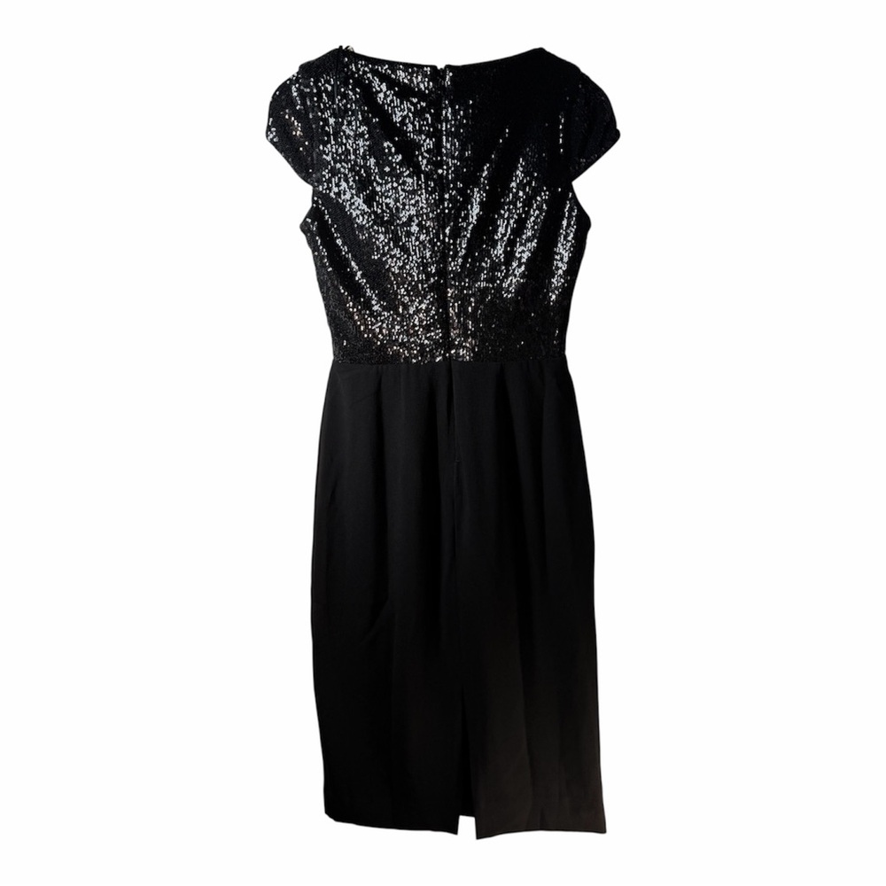 Dress the Population Jaleah Sequin V-Neck Cap Sleeve Sheath Dress S Cocktail - Picture 3 of 15